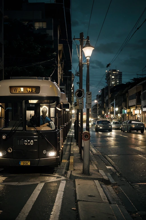 Make an image that relates to the URBAN LIGHT theme, com detalhes sobre eletricidade.