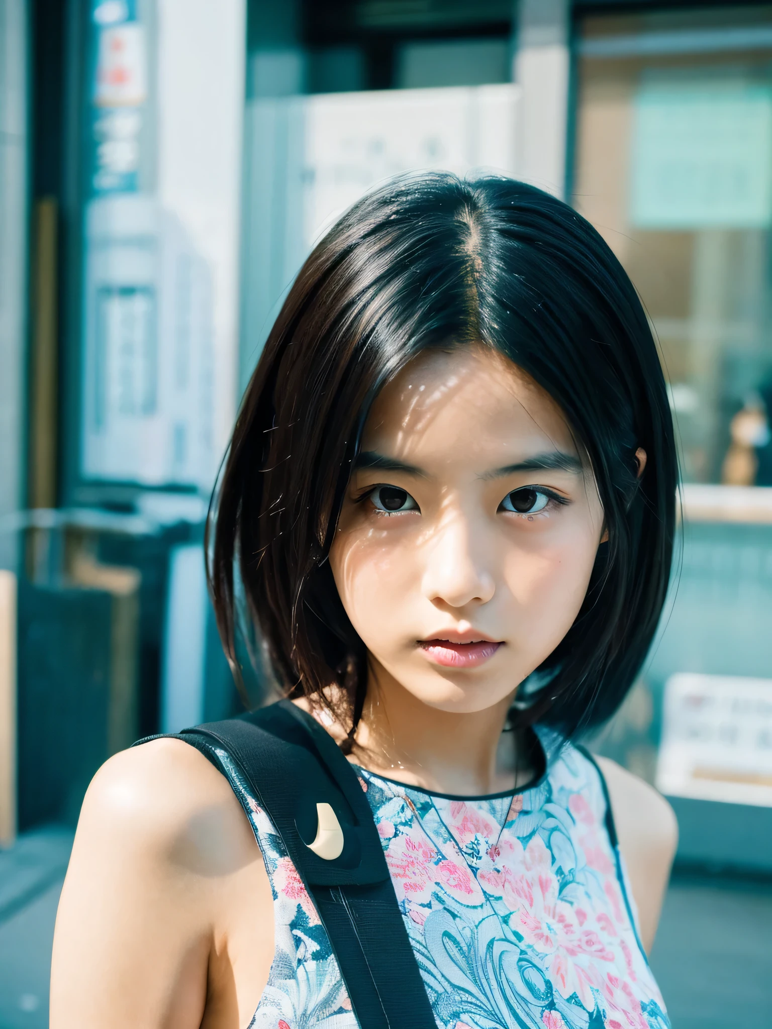 Artistic photography Japanese cool girl Unique Fashion Unique pose High Quality