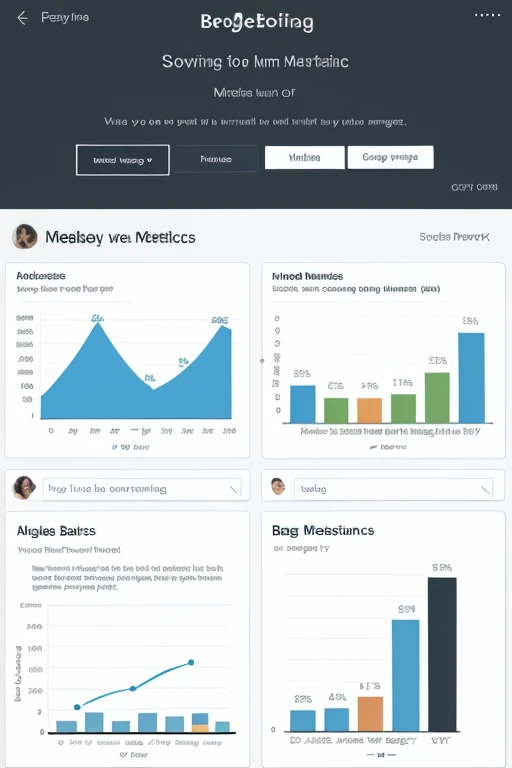 Create a blog thumbnail with the text “ How do you measure effectiveness of marketing campaigns? “ and an image With analytics charts inclusive of bar charts showing the growth and social media icons popping