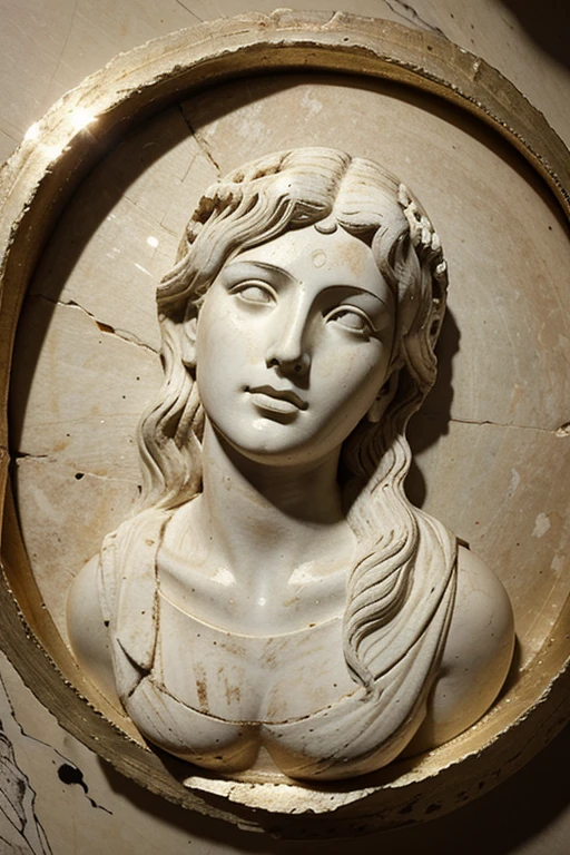 (best quality, highres, ultra-detailed, realistic:1.37), full shot; ancient Greek (marble statue) stone_staute of a (chubby) (fat) woman, intricate sculpted details, smooth texture, serene expression, flowing drapery, delicate carvings, lifelike proportions, graceful curves, polished stone finish, timeless beauty, elegant pose, naturalistic features, ancient artifact, classical art, museum-worthy masterpiece, exquisite craftsmanship, divine beauty, ethereal aura, iconic symbol of femininity, (soft, subdued) color palette, soft diffused lighting