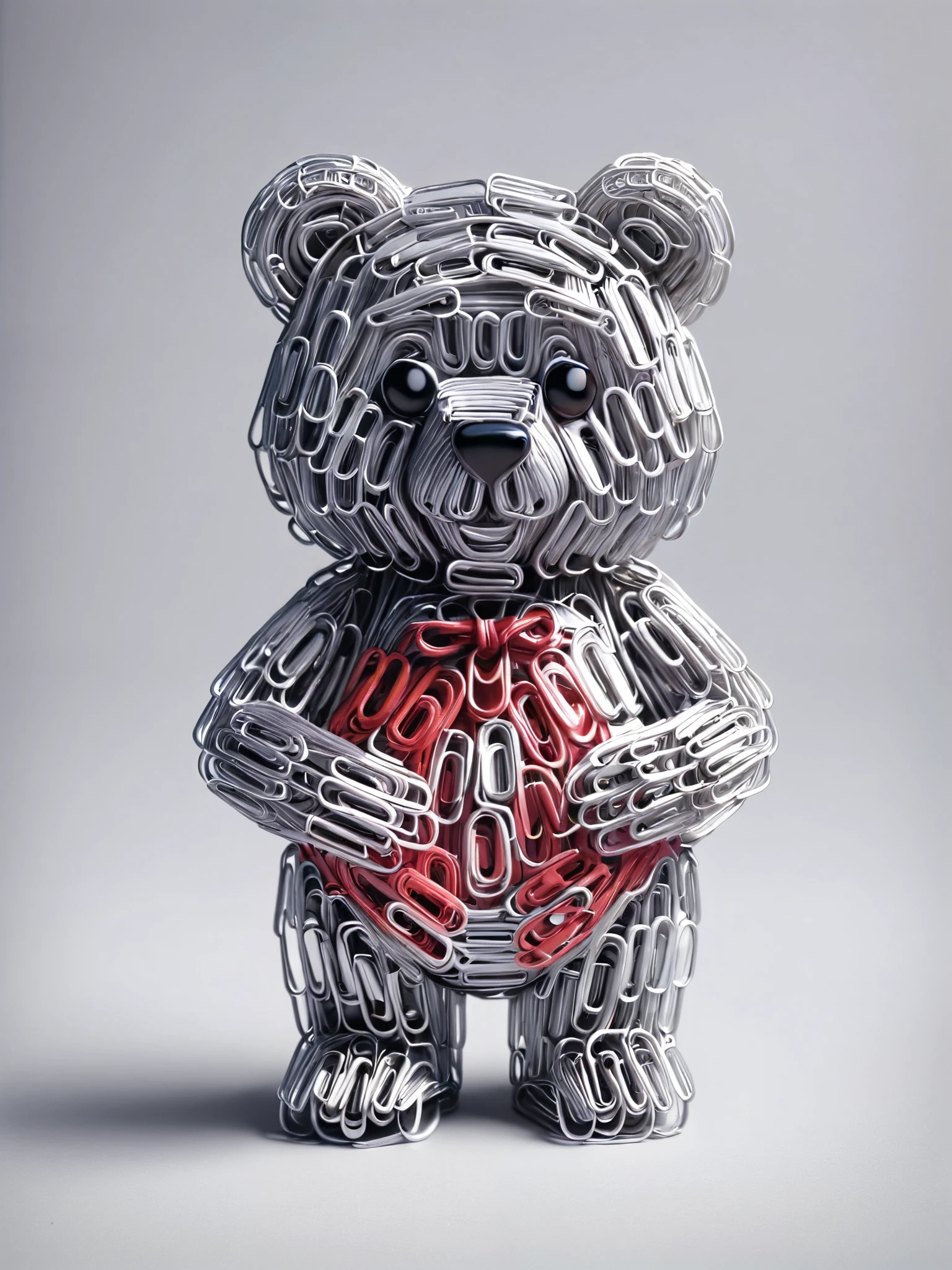 A Care^Bears made of ais-paperclips