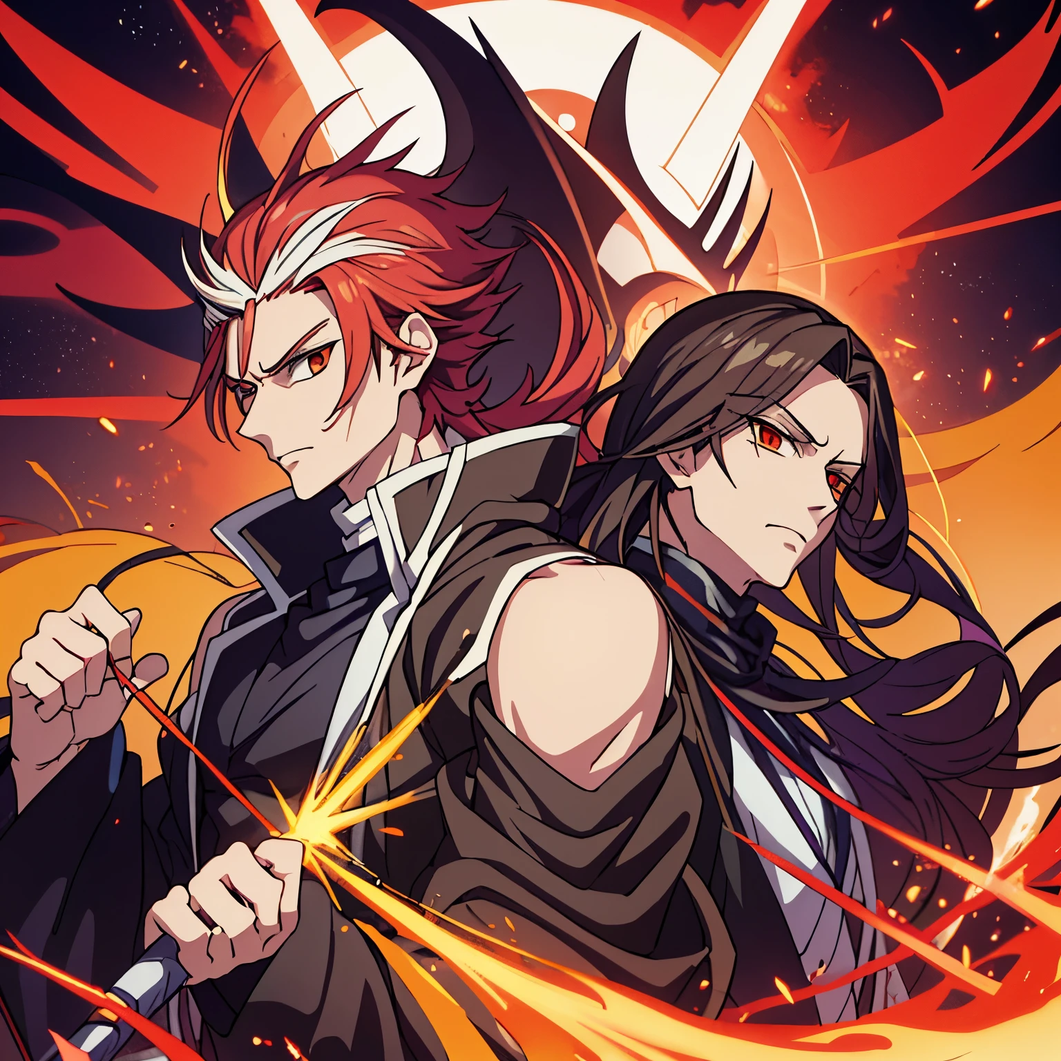 Aizen from Bleach manga. Lutando contra Dio Brando de JOJO.Do it like you're in a manga. Muito detalhado. In one of the scenarios , Muito detalhado e com os personagens detalhado , make manga scene.