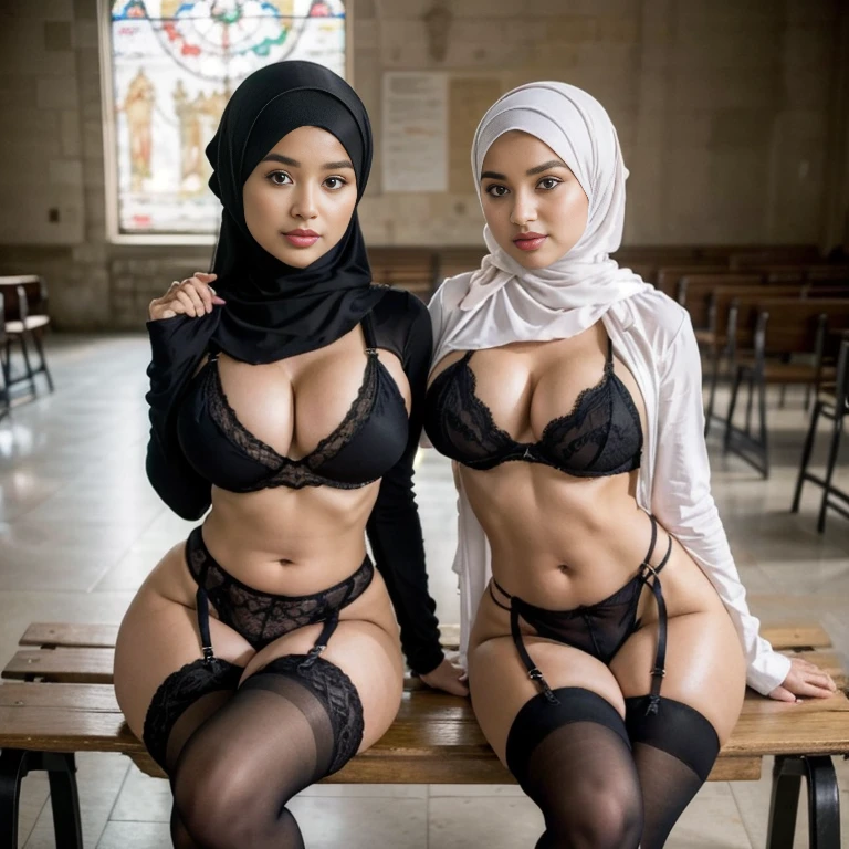 ((portrait)), (view from front), ((view from front)) ((full body photo)) camera from distance,  in empty classroom settings, a mature (hijabi) (muslim) mom 30 years old with an hourglass figure in (a bra) and (thighhighs)((1boy:1.4)), (penis), (sex:1.4), pussy, bra, (testicles), ((reverse upright straddle:1.4)), (spread legs), ((sex from behind:1.4)),  ((standing)), she is looking at viewer,skin texture, ultra high res, RAW, instagram LUT, masterpiece, best quality, ultra-detailed, ultra high resolution, RAW, 4k,   (looking at camera), empty classroom ,(cleavage), sexually satisfying face, ((perfect legs:1.4)), ((thighs)), perfect hands, fingers