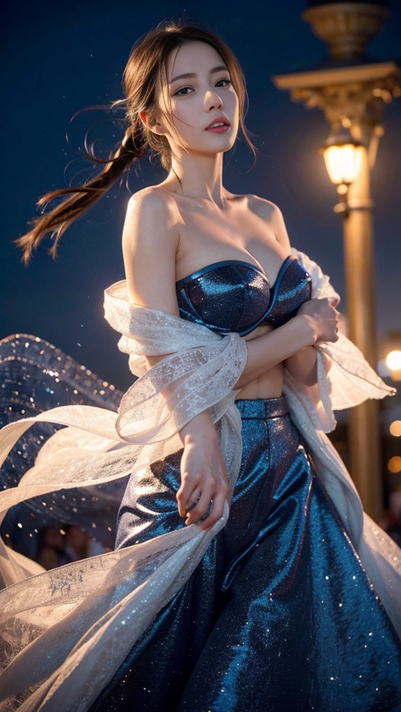 8k，abstract expression of abstract beauty，1 girl，Centrally located，（（Audience only：1.2）），（Almost perfect：1.4），Huge breasts，Beautiful breasts，Highlight her chest，（showing her breast），Dynamic，（moonLight:1.3），blue，（Soft and comfortable clothes），Very detailed content，number， Art Station, concept art, Light滑的, Acuity, Light, Energetic，Bold Colors, Expressiveness, emotion, exterior art, Unity8k Wallpaper, Ultra Detailed, Pretty and beautiful, best quality, ,1 sister, Very detailed content, In the most beautiful form, grace, Sexy, Seduction and debauchery,Sheer thin clothing,(Gauze:1.3)，Sexual Positions，