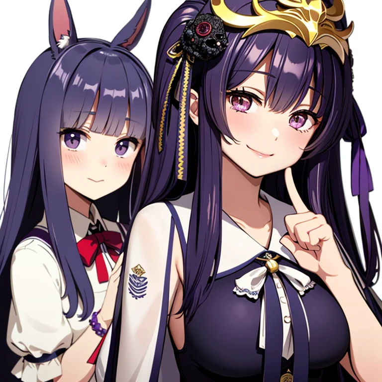 Neat and clean high school girl,Commemorative photo shoot,Ai Fukuhara,Purple long hair,Large breasts,Masquerade,Masquerade