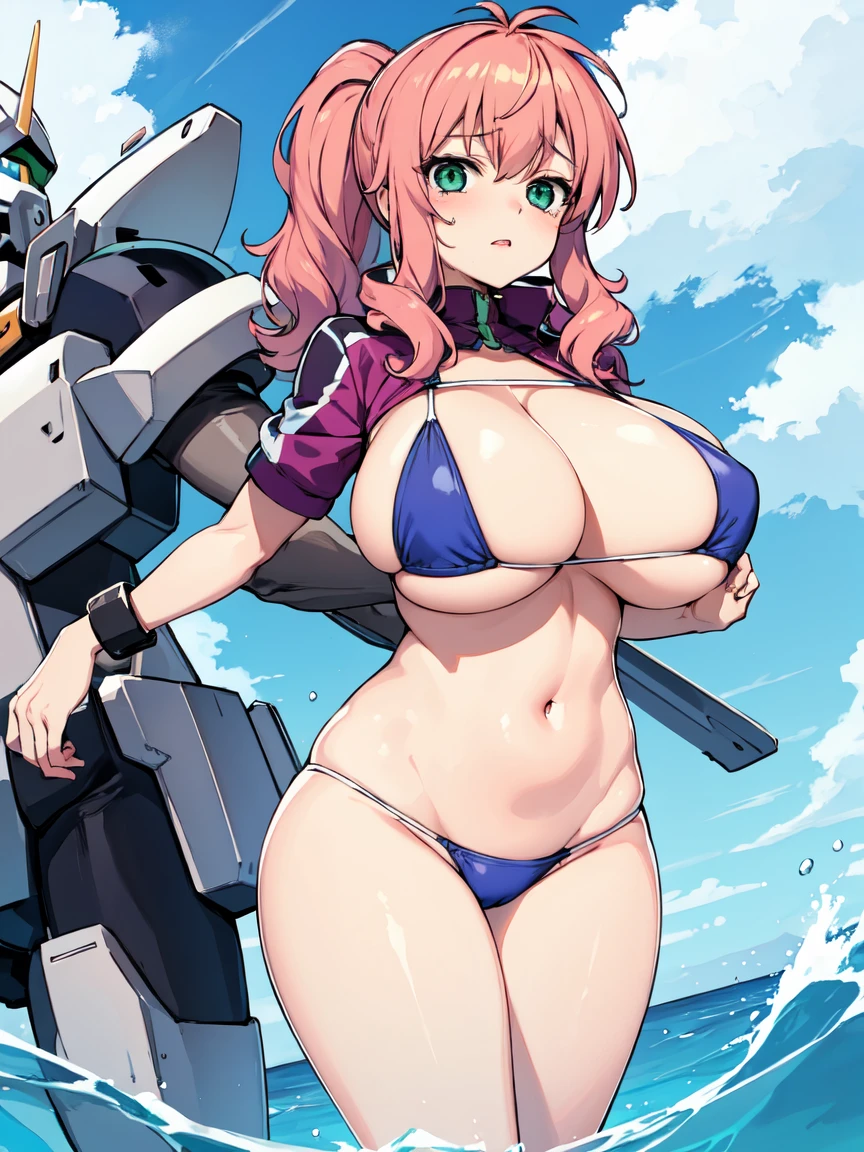 masterpiece,top-quality,feldt grace,heroine of gundam 00,1girl,solo,pink hair,ponytail,wavy hair,outside splash hair,green eyes,beauty,very huge breasts,narrow waist,bust size is 120cm over,crying,sexy,soaked,seductive anime girl, oppai, biomechanical oppai,oppai proportions,Both hands are tied behind their backs and restrained,show oppai,put both hands behind her back,too much exposure swimsuit,micro bikini,swimsuit only,too much exposure swimsuit,micro bikini,swimsuit only,bust size is 120cm over,bust size is 120cm over,too much exposure swimsuit,micro bikini,swimsuit only,Both hands are tied behind their backs and restrained,show oppai,put both hands behind her back,show oppai,put both hands behind her backvery huge breasts,very huge breasts,bust size is 120cm over,too much exposure swimsuit,micro bikini,swimsuit only,Both hands are tied behind their backs and restrained,show oppai,very huge breasts,bust size is 120cm over,too much exposure swimsuit,micro bikini,swimsuit only,Both hands are tied behind their backs and restrained,show oppai,very huge breasts,where water collects,let your hair down,let your hair down,very huge breasts,bust size is 120cm over,too much exposure swimsuit,micro bikini,swimsuit only,Both hands are tied behind their backs and restrained,show oppai,very huge breasts,bust size is 120cm over,too much exposure swimsuit,micro bikini,swimsuit only,Both hands are tied behind their backs and restrained,show oppai