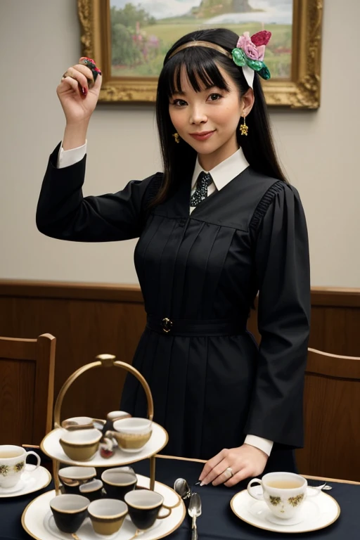 She's going to invite the judge to a tea party with an extraterrestrial theme.