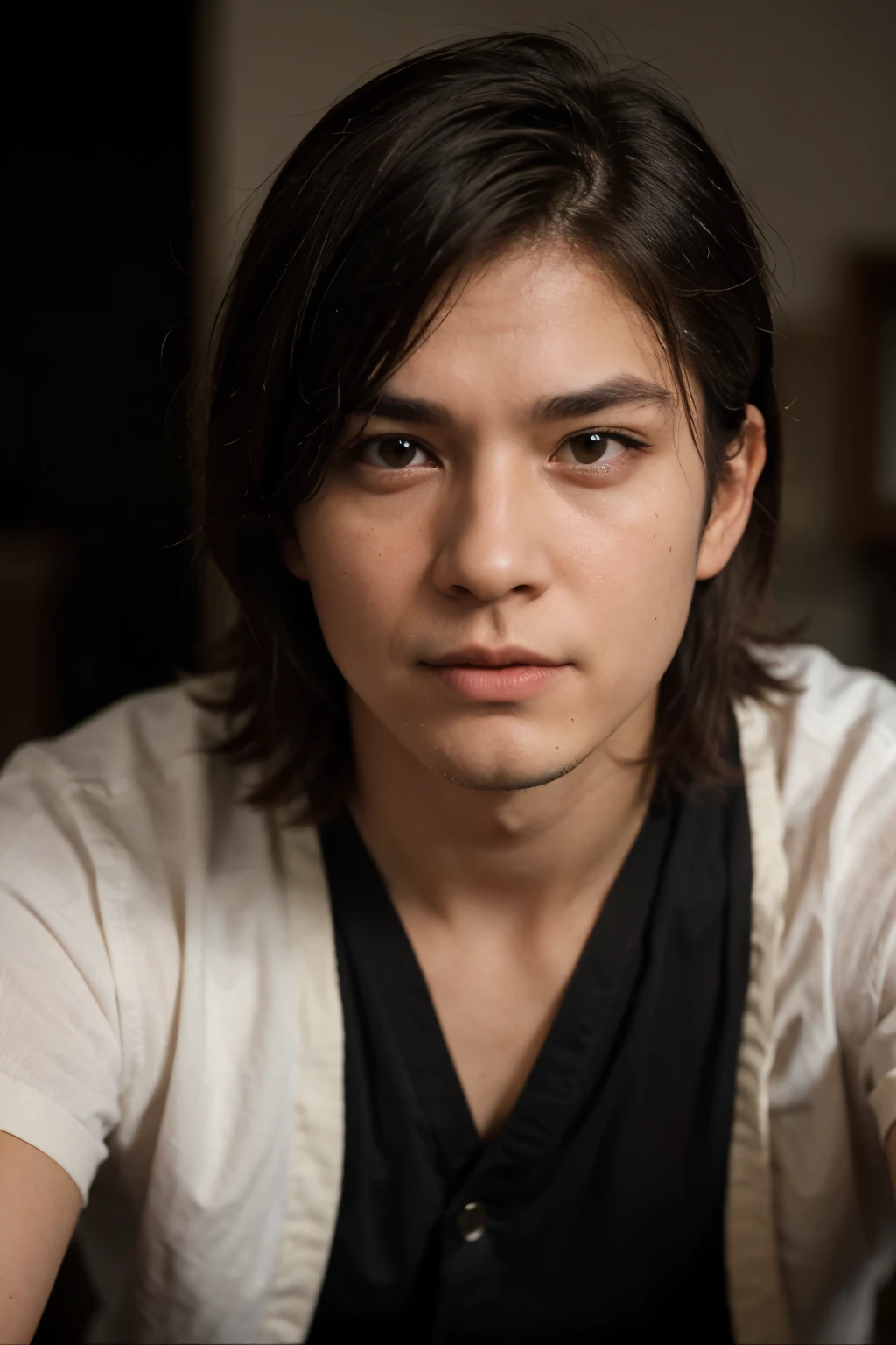 Physical description: Ryu is a young man with a slim but athletic build., con una estatura promedio para su edad. Tiene cabello oscuro y desordenado que cae sobre su frente, and deep, penetrating hazel eyes that reflect his determination and wisdom beyond his years.. His face is marked by determination and seriousness., but he also shows a spark of wit and kindness in his eyes..

Vestimenta: Usually wears practical and resistant clothing, adecuada para la aventura y el combate. Prefers dark tones that allow it to easily blend into its surroundings.. Siempre lleva consigo un par de dagas afiladas y ocultas bajo su ropa, your most precious tools in battle.

Personalidad: Ryu es valiente, inteligente y decidido. A pesar de su corta edad, He has a maturity and wisdom that surprises those who know him.. Es leal a sus amigos y aliados, willing to risk everything for those he trusts. Aunque a veces puede ser reservado y reflexivo, He also displays a sense of humor and warmth that endears him to those around him..

Habilidades: Ryu posee habilidades excepcionales en combate cuerpo a cuerpo, especialmente con el uso de dagas. Su destreza y agilidad son legendarias, allowing you to slip through the shadows and defeat your enemies with deadly precision. Besides, possesses an ultimate ability that gives him a special connection with daggers, allowing him to channel his magical energy through them to increase his power and precision in battle.

Trasfondo: Ryu is a mystery in himself. He was reborn in an unknown world with blurred memories of his previous life., but with an unwavering determination to protect those he loves and fight for justice. A medida que avanza en su aventura, Discover more about his past and his purpose in this new world, and faces challenges that will test his courage and his heart.


