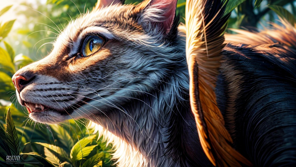 A wildlife portrait, intense scene of prey and predator, vibrant colors, detailed fur and feathers, exquisite eyes, strong tension, dramatic lighting, realistic and detailed rendering, wildlife photography, nature's action.