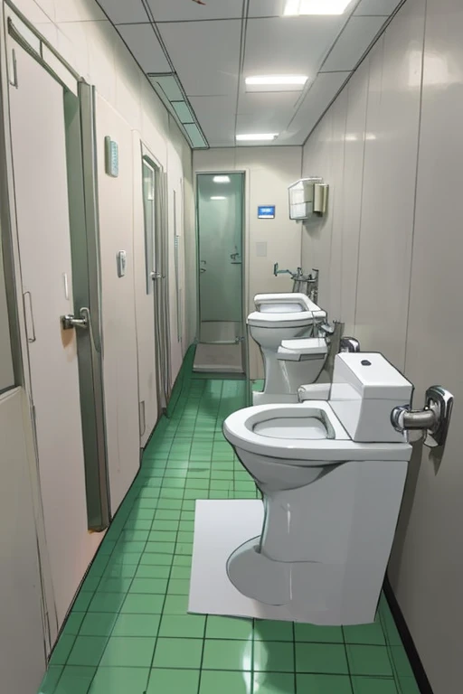 Company toilet, A long line