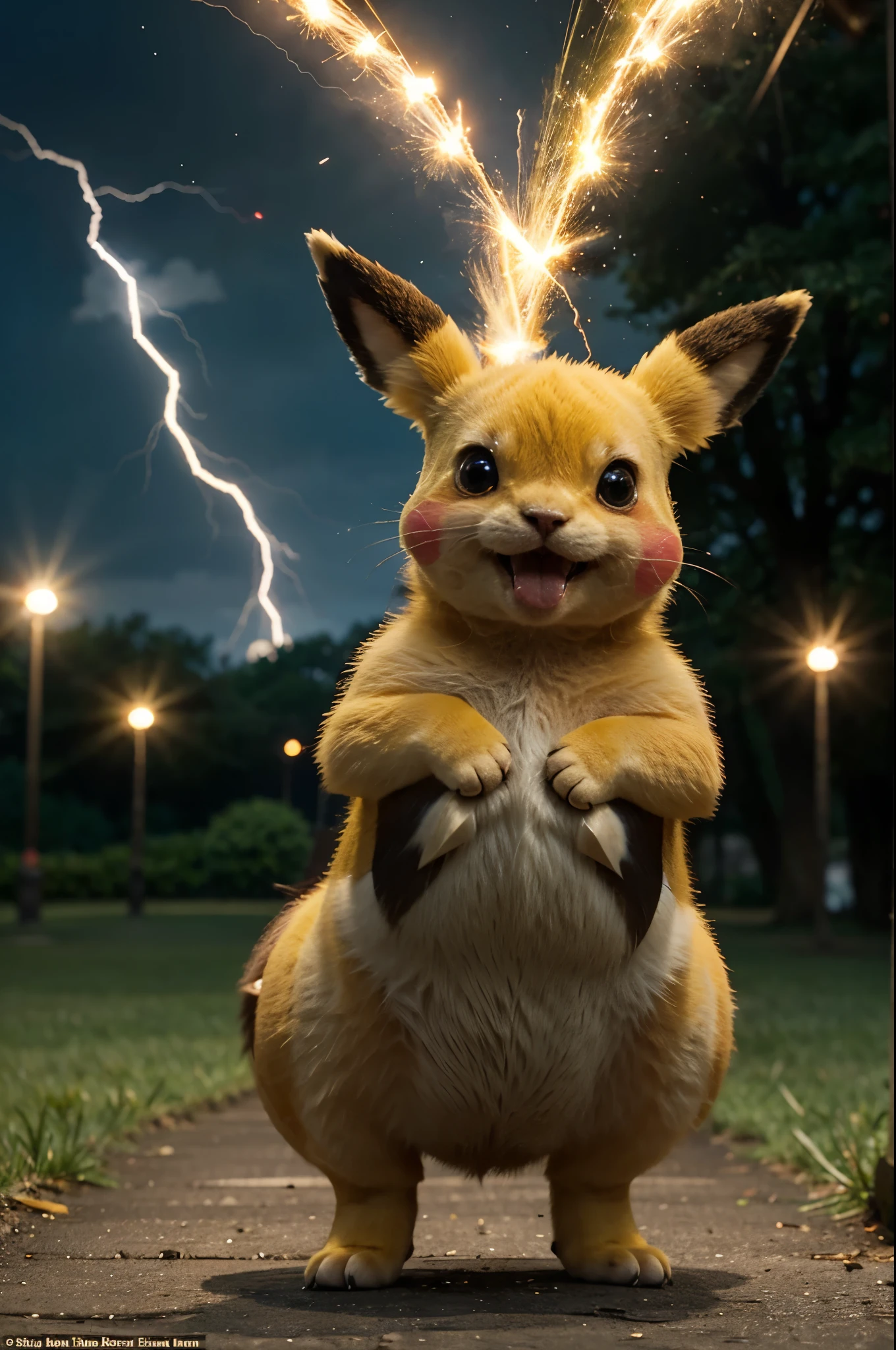 Pikachu is an electric-type Pokémon known for its cute and distinctive appearance. It's a small, yellow creature with black-tipped ears and red circles on its cheeks, which spark with electricity when it's happy or excited. Pikachu has a round, chubby body with short arms and legs, and a long, thin tail with a lightning bolt-shaped tip. It's fiercely loyal to its trainers and will use its powerful electric attacks to protect them in battles.
Pokémon, in general, come in many shapes and sizes with a wide range of abilities and characteristics. Some are fierce and powerful, like Charizard and Gyarados, while others are cute and cuddly, like Pikachu and Eevee. They can be grouped into different types, such as fire, water, grass, electric, and more, each with its strengths and weaknesses. Pokémon are often caught, trained, and evolved by trainers to become stronger and compete in battles against other trainers.
