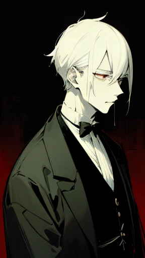 Taisho period、Pale-faced man、disease、Dark clothing
