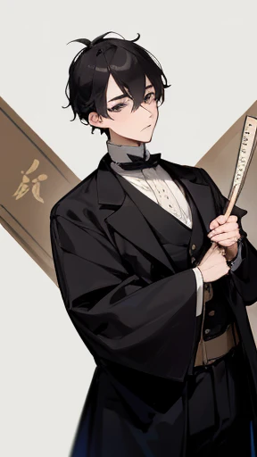 Taisho period、Pale-faced man、disease、Black Costume、(Looking at this)