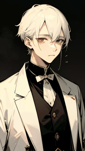 Taisho period、Pale-faced man、disease、Dark clothing、Upper Body