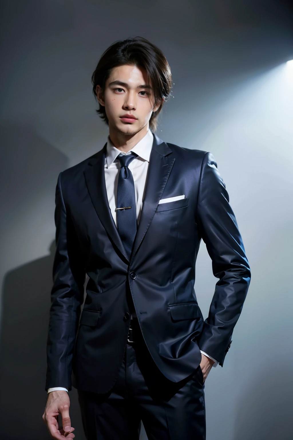 ((best quality)), ((masterpiece)), (detailed), Perfect face,Handsome boy,Suit,Standing