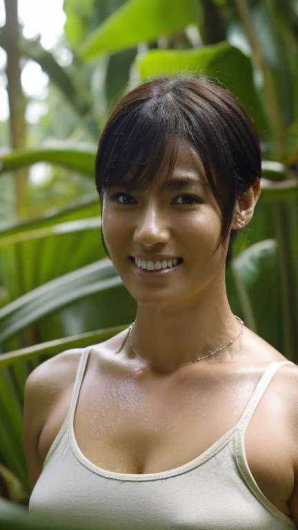 Ultra-definition photo quality、Full body portrait、Midsummer Jungle、Swamp、mud、Muscular Thighs、femdom 、Captivating wild female warrior、Female domination、Looking down on me、Looking down on me、Despise me、Muscular、Very tall、Long neck、Small face、Long, beautiful, strong limbs、Black short hair、aggressive look、No makeup、Healthy tanned skin、Sunburn marks、Sweaty、Winning spirit、strong、Looking down on me、Glaring at me、Staring at me、Laughing at me、Tease me、Beautiful and strong eyes、Muscular、Flushed Cheeks、White teeth、Hot Breath、A seductive smile、Beautiful ample breasts、Tight waist、Six-pack、Broad shoulderagic Necklace、Dirty loincloth、mudまみれの脚、Dirty Skin、Armpit Hair、Bristles、body odor、