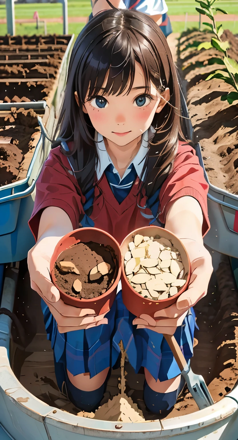 . .. Agriculture. Plowing the soil with a hoe