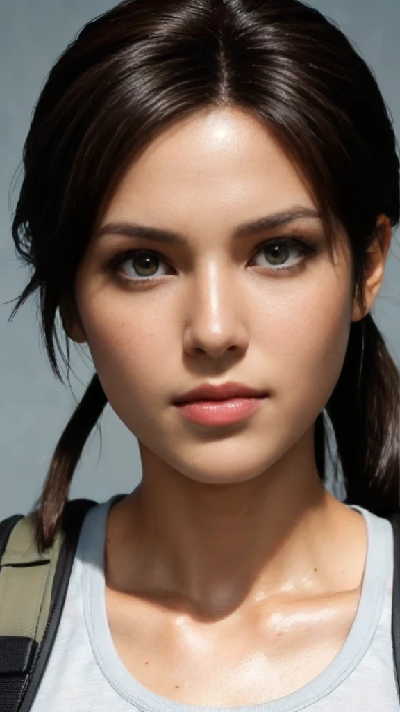 Lara Croft, (melhor qualidade,ultra-detalhado,Realista:1.37), lindo rosto detalhado,Simetria perfeita,corpo perfeitamente modelado,Maquiagem perfeita,cores vivas,studio lighting
