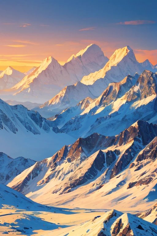 The mountains are colored from afar