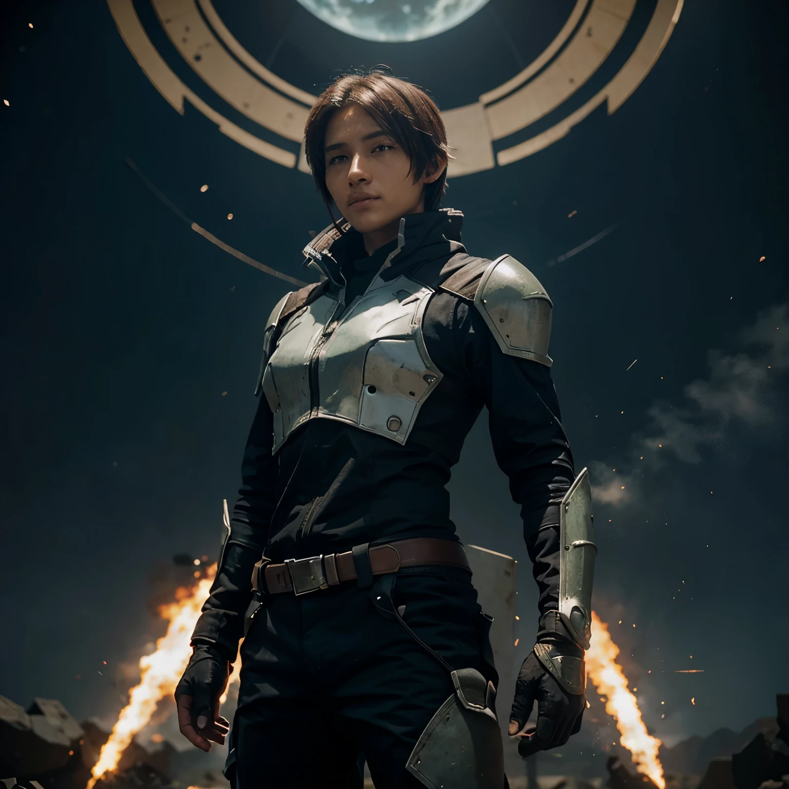 Personaje de anime, cazador de destiny en la tierra media