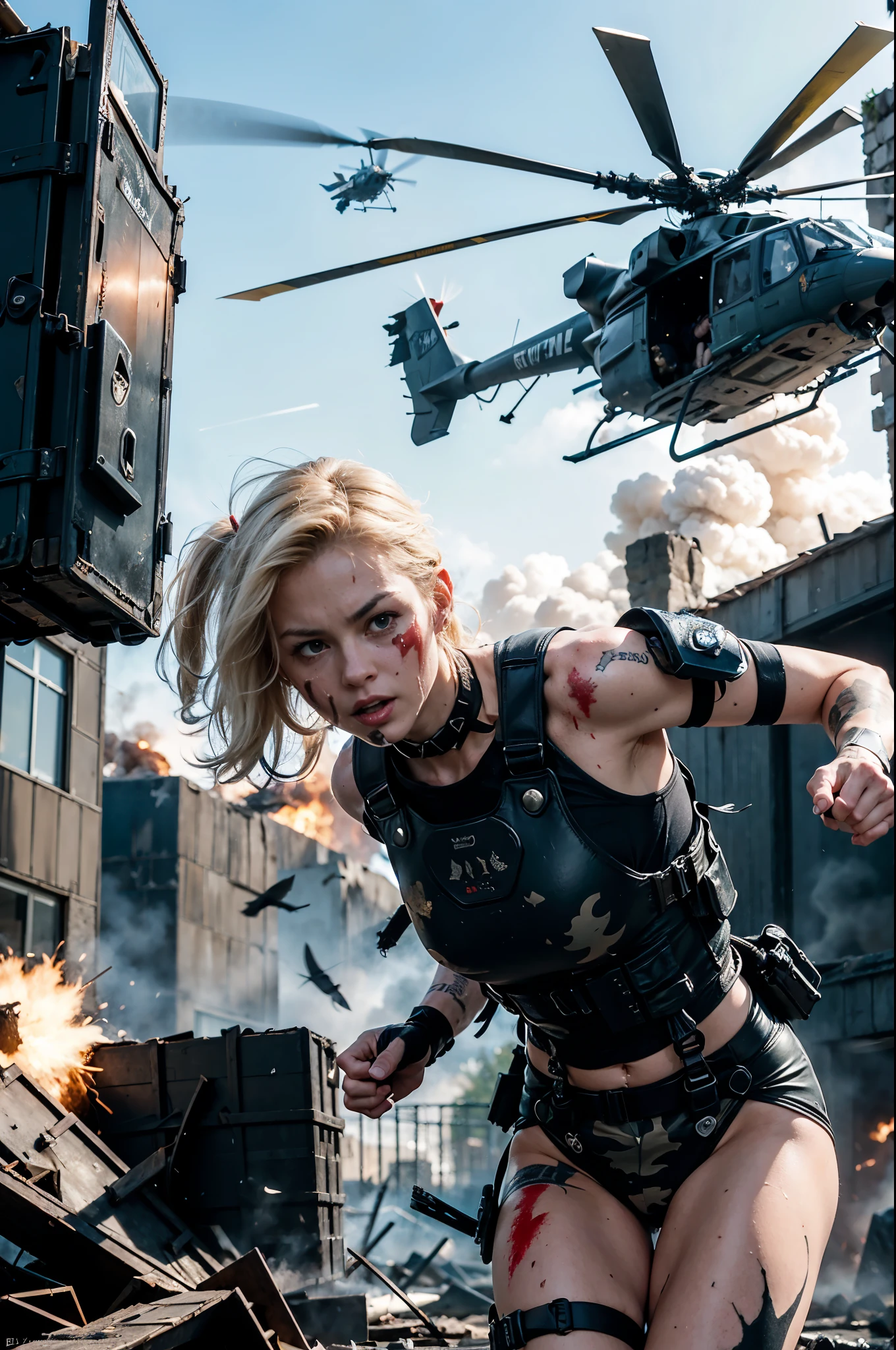 A female mercenary fighting to the death