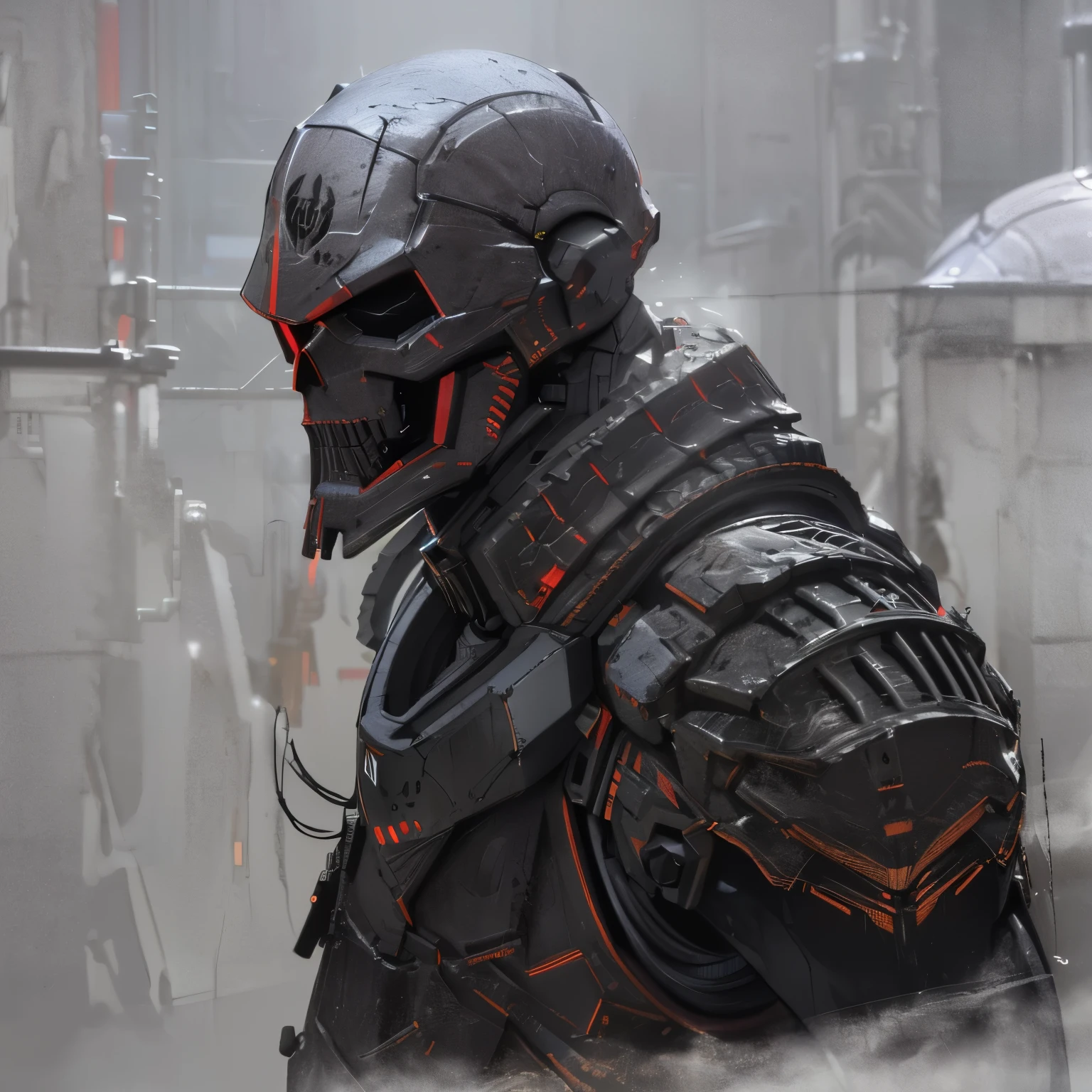 (highres, 8k, ultra-detailed, cinematic:1.1), movie screenshot, high tech futuristic martian invader skull mask, heavy armor suit, science fiction, dark, foggy, (best quality:1.2), (photo-realistic:1.37), HDR, studio lighting, vivid colors, bokeh, portraits, landscape, horror, anime, photography, concept artists