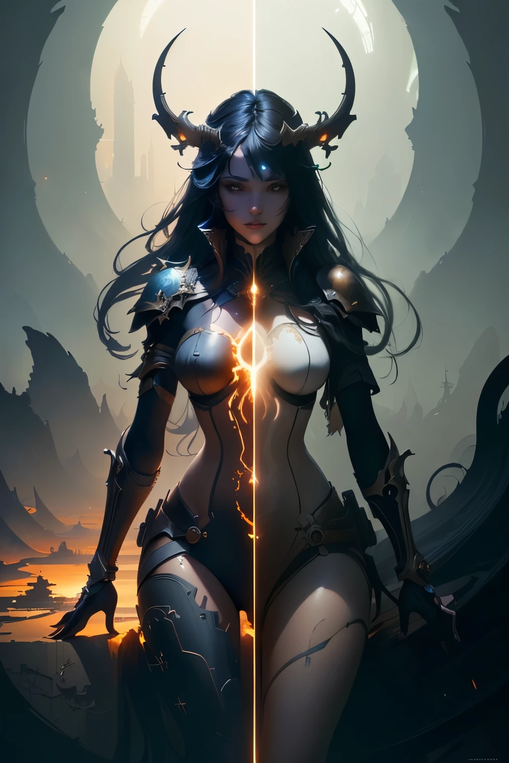 masterpiece, best quality, (extremely detailed CG unity 8k wallpaper), (best quality), (best illustration), (best shadow), absurdres, realistic lighting, (Abyss), beautiful detailed glow, art by PeterMohrBacher,
