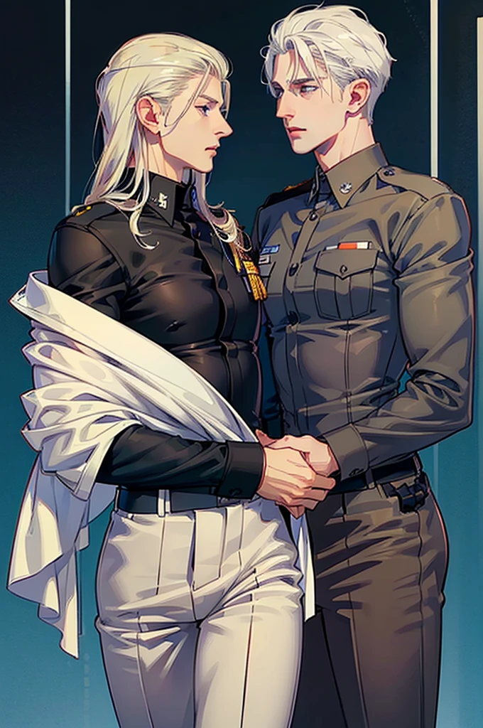 (((2 characters- A sexy blond young adult male russian soldier blushing as he is getting bdsm spanked by his elder colleagues and captain ))), ((gloves fingering kink)), NSFW, hentai, yaoi,((yaoi hentai)), porn, pubic hair, ((red spanked butt)), butt focus, ((well drawn testicles and penis:0.2)), ((art inspired by Ppatta’s yaoi hentai comics)), ((gloved fingers scissoring the butthole)),((butthole fingering with gloves:0.6)), snowy setting, ((young soldier x elderly strict naughty captain yaoi:0.3)),(((“mmm, ahh finger me harder with your gloves,captain!!!”))), ((swollen spanked male blushing butt:0.2 )), ((pants pulled down)), ((group bdsm orgy hentai)), (fuck tax), 
