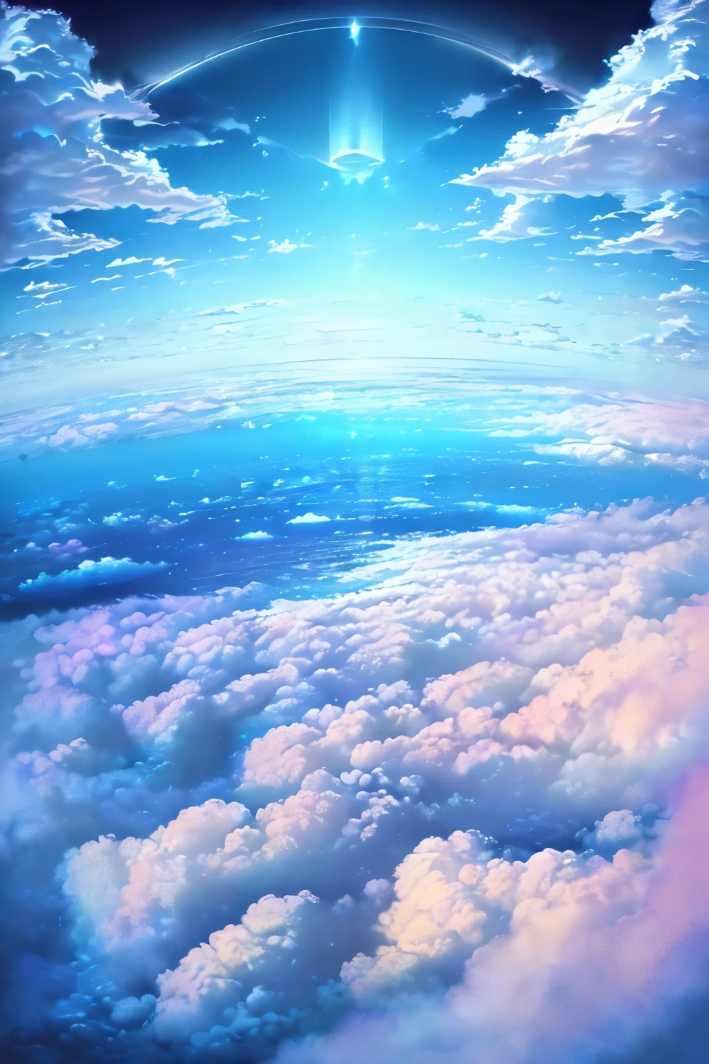 (beautiful detailed clouds,fluffy clouds,ethereal and dreamy,magical sky,colorful clouds,impressive art,great artistic composition,soft and delicate touch,pastel colors:1.1,aerial view,mysterious atmosphere,peaceful and serene,highres,realistic:1.37)