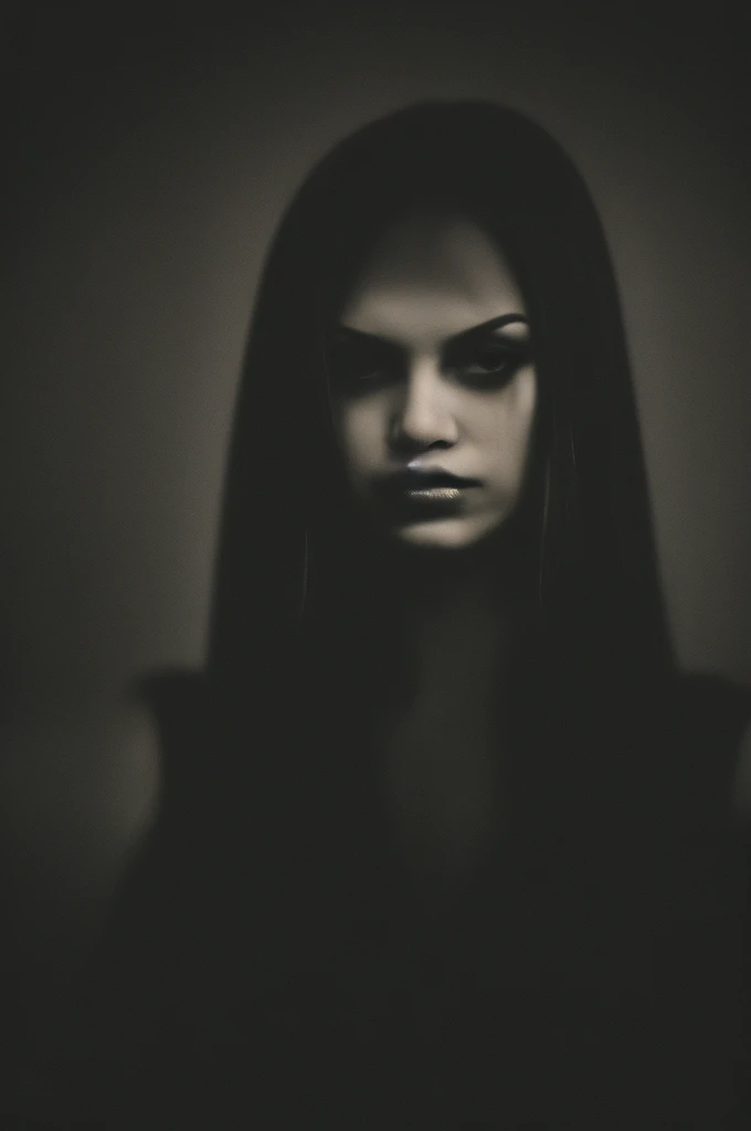 woman in a dark and morbid photo in the style of Matt Mahurin, shallow depth of field, photography style, bokeh, realism, good proportions