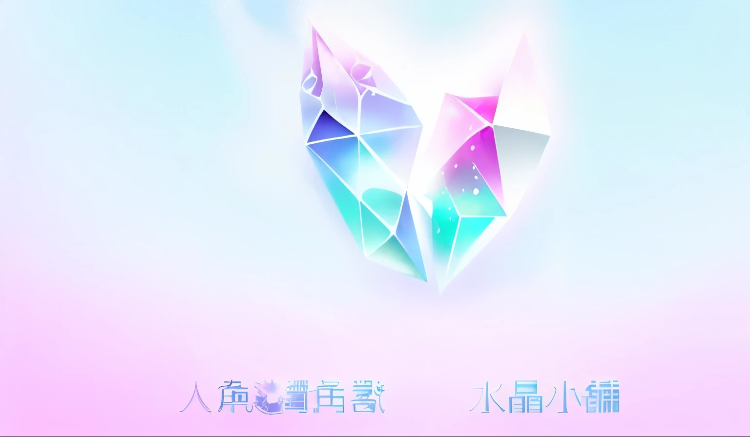 a logo design for a Crystal company called "Mermaid.Unicorn.Crystal Shop",white background.