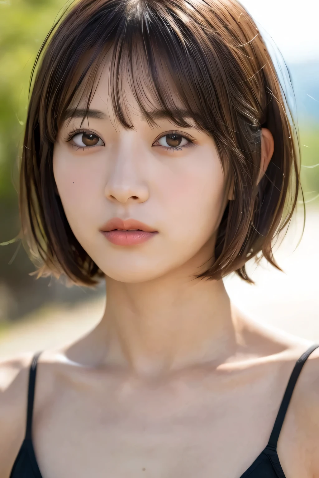 Did G, One girl, Detailed skin, View your viewers, Brown eyes, (Short hair with bangs:1.2), (Medium chest:1.0), (middle breast wheel:0.8), (Realistic:1.4), (highest quality:1.0), (Ultra-high resolution:1.0), 8k, RAW Photos, (masterpiece:0.2), (Purelos Face_v1:0.5)
information
