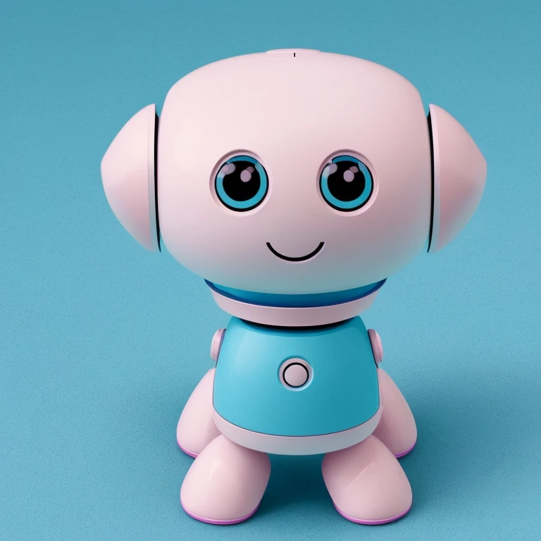 Certainly! Here's a detailed yet concise prompt for AI generation in English:
---
Design a cute mascot robot that appeals to children with the following characteristics:
**Form:**
1. Rounded, soft curves throughout the design to create a friendly appearance.
2. Small, hand-held size, approximately 15 cm in height, easy for children to carry.
3. Stable base to prevent tipping over, with a wide bottom for better balance.
**Face Design:**
1. Large, round eyes like those of anime characters, with LED functionality to display various expressions.
2. Small, simple mouth and nose for a cute and minimalistic look.
3. Cheeks with LED or pink accents to add an extra touch of cuteness.
**Color Scheme:**
1. Use pastel colors like pink, blue, and yellow as the main palette for a soft and approachable look.
2. Add bright accent colors to parts like ears and feet to create visual interest.
**Additional Features:**
1. Soft outer material, such as silicone, to ensure a gentle touch and safety from impacts.
2. Voice functionality with a gentle, friendly tone for basic conversations and singing simple songs.
3. Large, easy-to-use buttons for simple interaction, possibly hidden in parts like eyes or ears to trigger different responses.
---
This prompt should provide clear and comprehensive guidance for generating the desired mascot robot design.