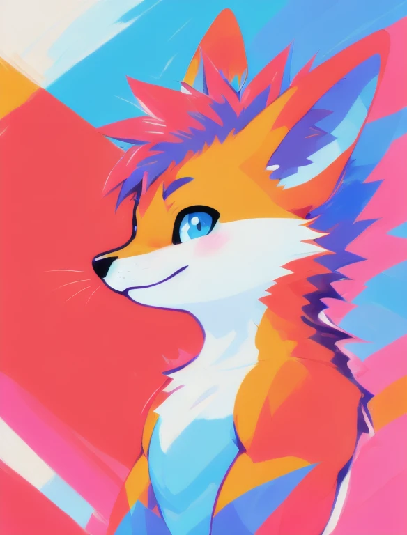 (rexouium:1.2), colorful scene, smiling, cute, dynamic scene, swaggy, drawing, abstract colorful background, close up portrait, spiky hairs, side view, vibrant colors, glowing patterns, very muscular, round,
