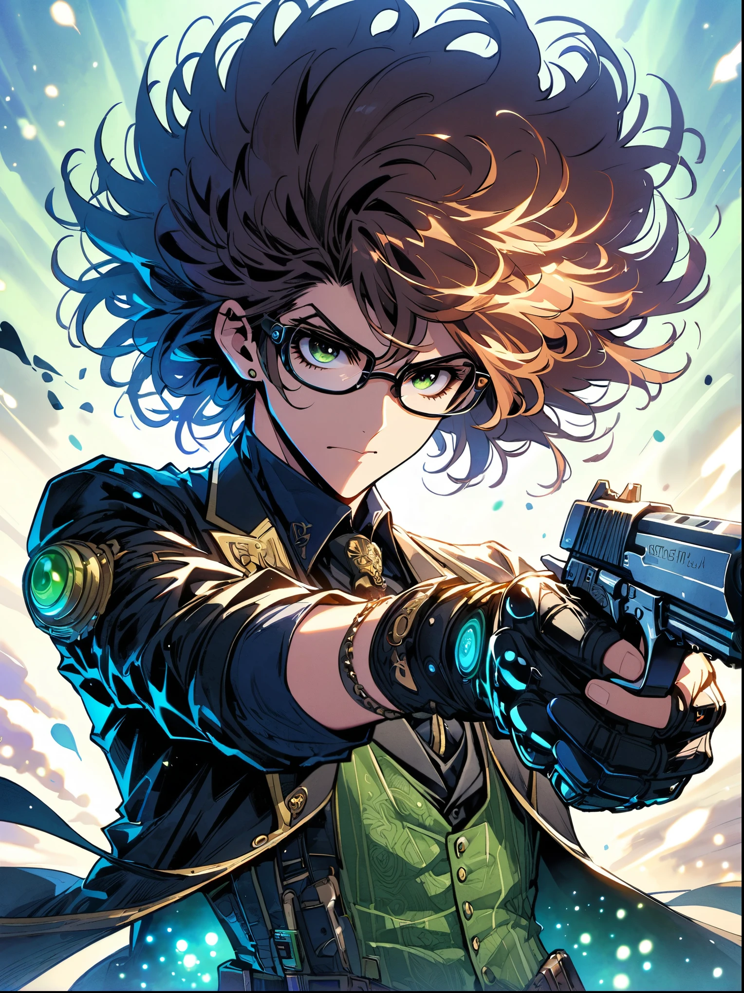 ((hombre alto)),((serious look)),((lentes estilo Bayonetta)),((pelo un poco largo)),((estilo anime)),traje elegante de trabajo)),((pelo negro)), ((ojos verdes)),((color de piel blanca))