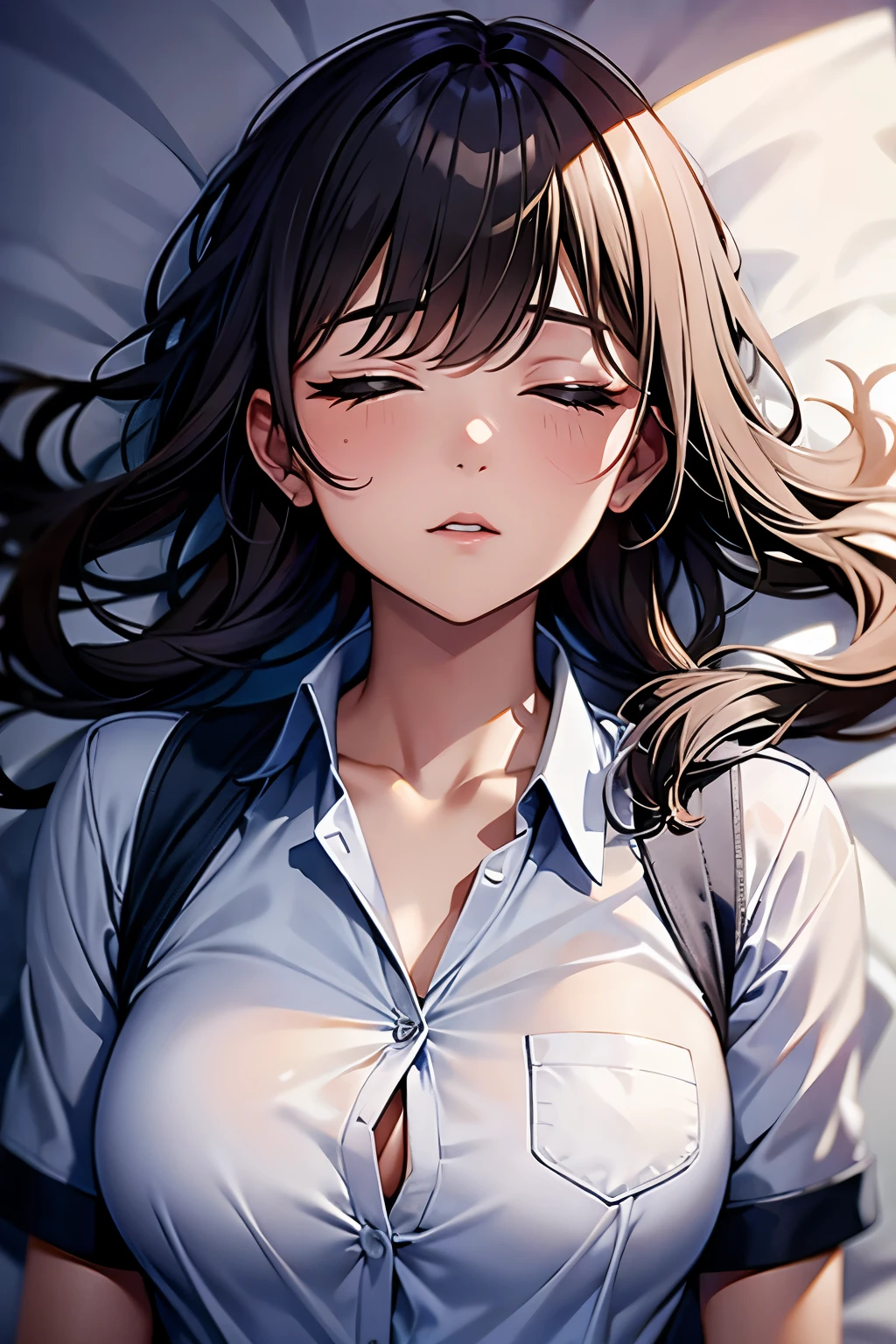 A female president is taking a lazy nap