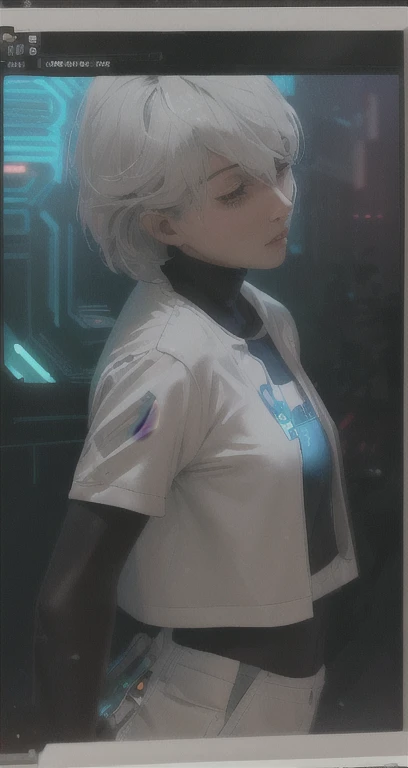 ((La mejor calidad)), ((obra maestra)), (muy detallado:1.3), ..............3D, Beautiful (cyberpunk:1.3) Mujer hacker, peinado corto,pelo corto, Volver al visor, cabello grueso, Terminal de ordenador operativo, Pantalla montada en la cabeza, computer server, Pantalla LCD, fiber optic cable, Logotipo de la empresa, HDR (High Dymanic Range), Trazado de rayos, NVIDIA RTX, Super resolution, Irreal 5, Subsoil Scatter, Textura PBR, Post-procesamiento, Anisotropic filtering, profundidad de campo, maximum sharpness and sharpness, Texturas multicapa, Albedo y Highlight Maps, Sombreado de superficies, Accurate simulation of light-material interactions, proporciones perfectas, Renderizado de octanaje, duotone lighting, ISO bajo, balance de blancos, Regla de los tercios, amplia apertura, 8K RAW, efficient sub-pixels, sub-pixel convolution, glow particles, dynamic pose