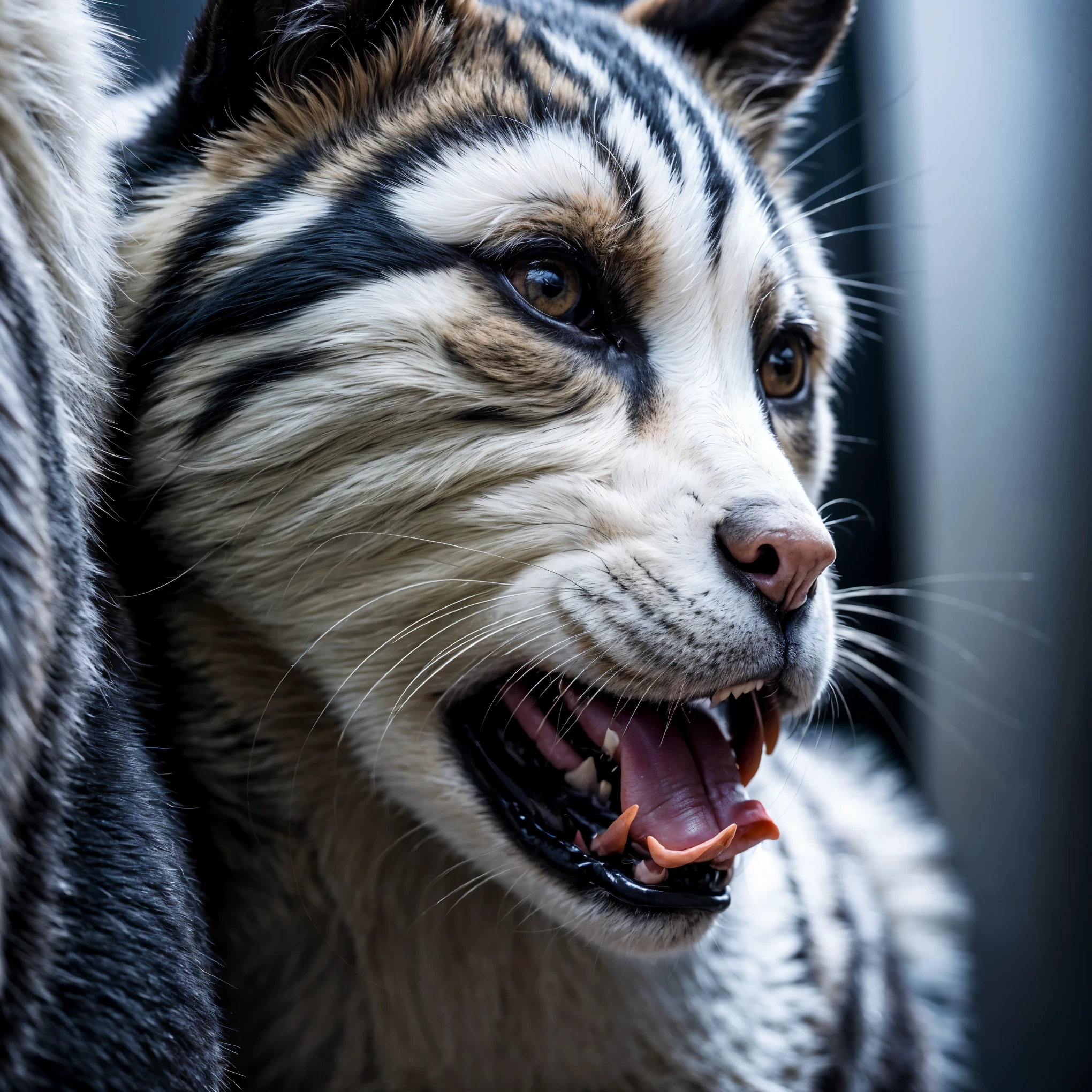 (best quality,4k,8k,highres,masterpiece:1.2),ultra-detailed,realistic,((animal photography)),natural lighting,vivid colors,captivating compositions,expressive eyes,graceful movements,detailed fur textures,wide variety of animal species,majestic wildlife,portraits of domestic pets,close-up shots of exotic animals,strong contrast between subject and background,impressive depth of field,dynamic action shots,serene nature scenes,harmonious interaction between animals and their environment,silent moments in the animal kingdom,expertly captured animal behavior,emotive animal portraits,atmospheric black and white shots,intimate wildlife encounters.