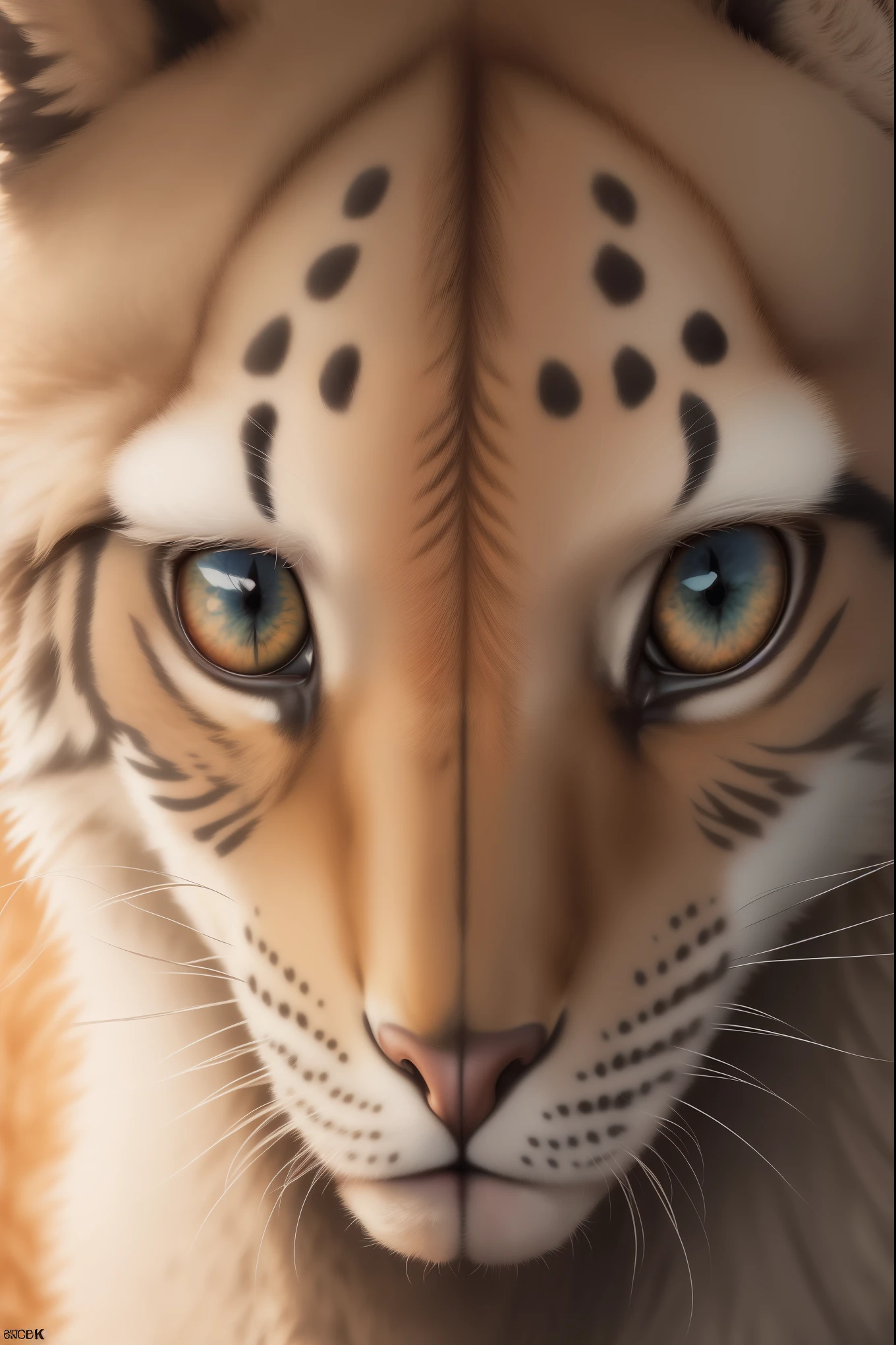 close-up animal portrait,intense gaze,furry texture,natural environment,soft lighting,high clarity,(best quality,4k,8k,highres,masterpiece:1.2),ultra-detailed,(realistic,photorealistic,photo-realistic:1.37),vivid colors,wildlife photography