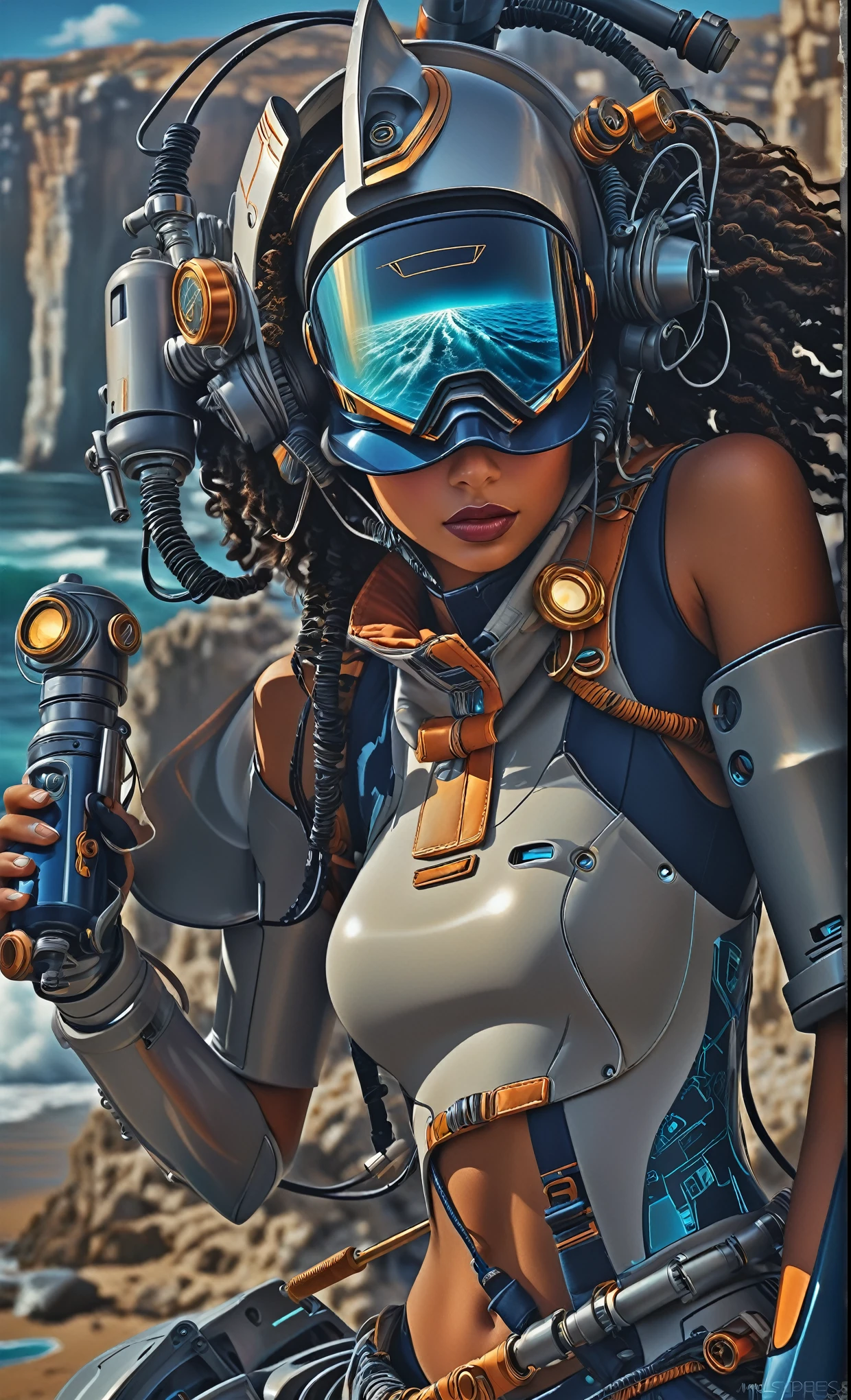 Nazare Nautica vol.2, by Luis Duarte, Nanopunk, blue shading, Nazare style, Element Water, Mythpunk, Graphic Interface, Space Art, Sci-Fic Art, Dark Influence, NijiExpress 3D v3, Kinetic Art, Datanoshing, Oilpainting, Ink v3, Splash style, Abstract Art, Abstract Tech, Cyber Tech Elements, Futuristic, Epic style, Illustrated v3, Deco Influence, AirBrush style, drawing