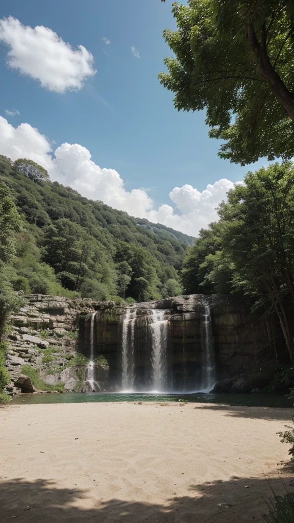 Realistic depiction, nature, summer landscape, daytime, capture overall