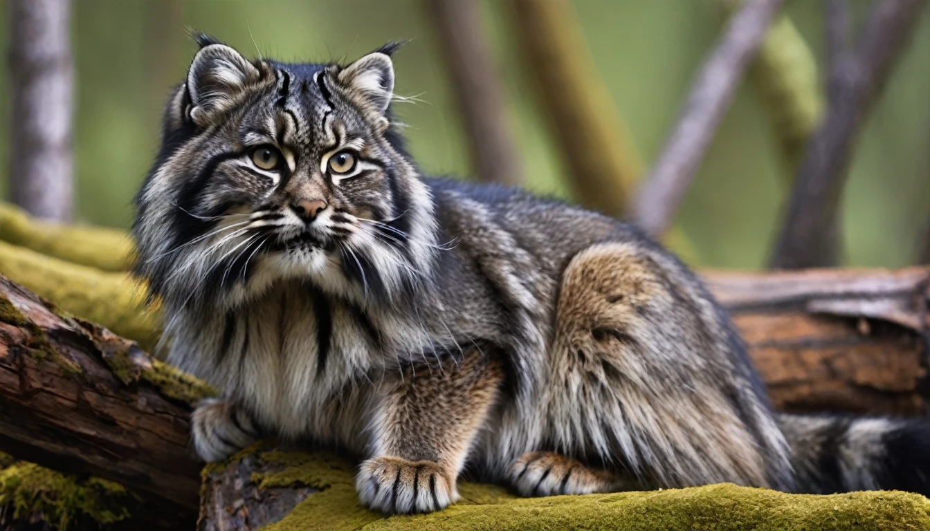 [animal photography], Manul in the Siberian taiga (in the style of Helmut Newton) ,correct body anatomy, (in the style of David Barnett · Yuri Arkurs), HDMI image quality, highly professional,
detailed, perfect gradient, masterpiece, SLR camera, 8K UHD, Nikon D3X, HTF, ISO 200, F/5,6,70 mm,