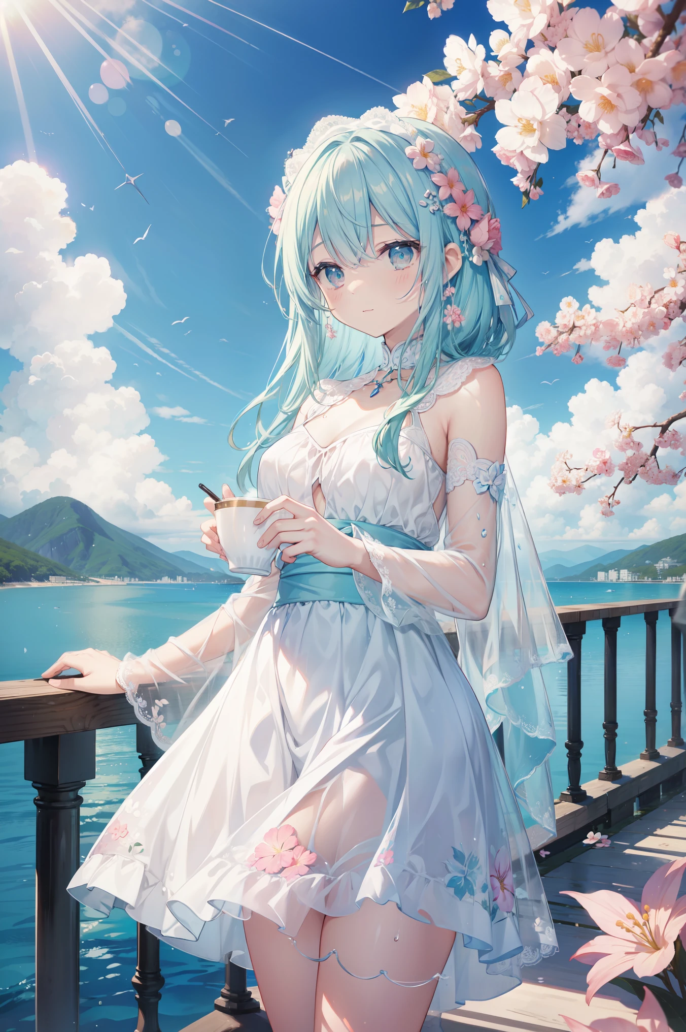there is a picture of a beautiful湖 with pink flowers, Flowers and sea everywhere, beautiful場所, Flowers and sea everywhereが雨を降らせる, beautiful美学, beautiful、dream-like、Breathtaking, beautiful自然, beautiful湖 background, beautiful湖, beautifully、aesthetic, とってもbeautiful, really beautiful自然, beautiful構成, とてもbeautiful写真, とてもbeautiful景色, これはbeautifulです, Nico Henrichon
