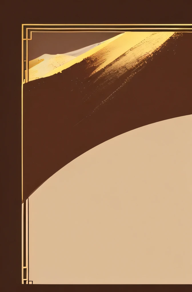 Coffee element,Brown tones,Illustrated sense,warm color,No characters,The background is simple and clean,Solid color background,ps,Super Detail,Epic Works,The picture is rich in coffee elements,Chinoiserie style,Mountain pattern,Don't run water,Don't be realistic,Pattern style