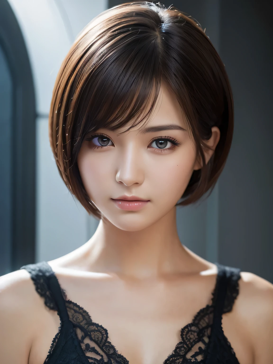 highest quality, Ultra-high resolution, (Realistic: 1.4), beautiful Eyes, Super beautiful, Short Hair, beautiful, beautiful Soldier, Eyes that beckon, Mistress&#39;s point of view, Attractive look, Sexy smile, Perfect Style, Perfect balance, Detailed skin, Mischievous Gaze