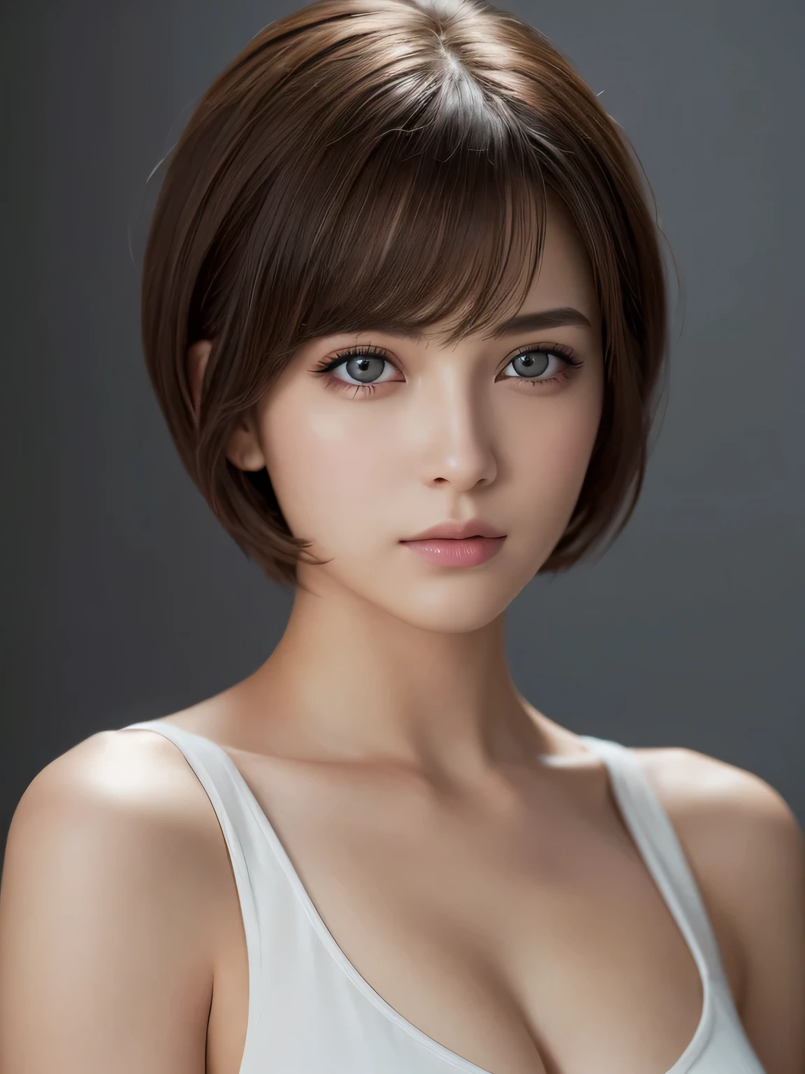 highest quality, Ultra-high resolution, (Realistic: 1.4), beautiful Eyes, Super beautiful, Short Hair, beautiful, beautiful Soldier, Eyes that beckon, Mistress&#39;s point of view, Attractive look, Sexy smile, Perfect Style, Perfect balance, Detailed skin, Mischievous Gaze