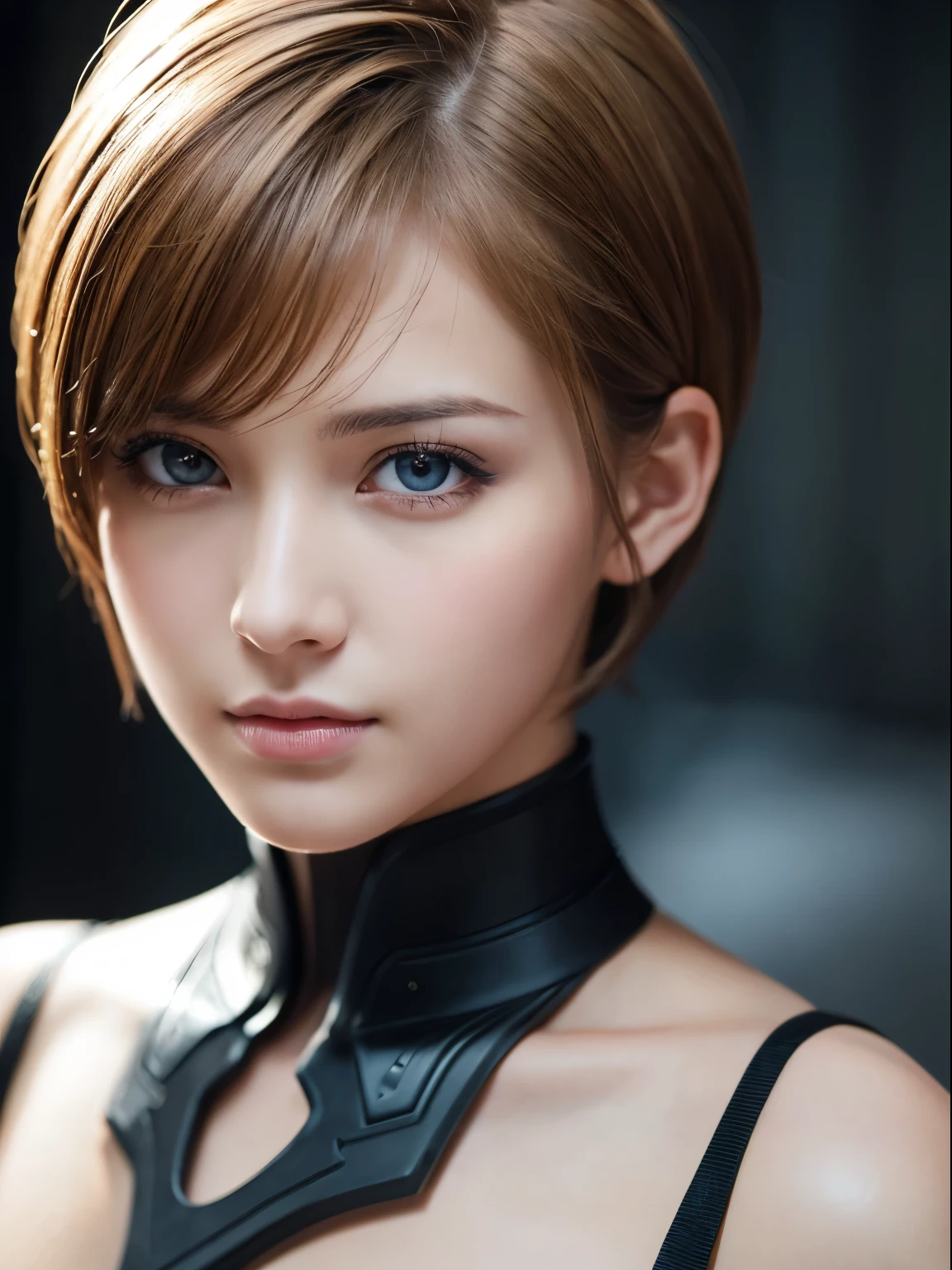 highest quality, Ultra-high resolution, (Realistic: 1.4), beautiful Eyes, Super beautiful, Short Hair, beautiful, beautiful Soldier, Eyes that beckon, Mistress&#39;s point of view, Attractive look, Sexy smile, Perfect Style, Perfect balance, Detailed skin, Mischievous Gaze