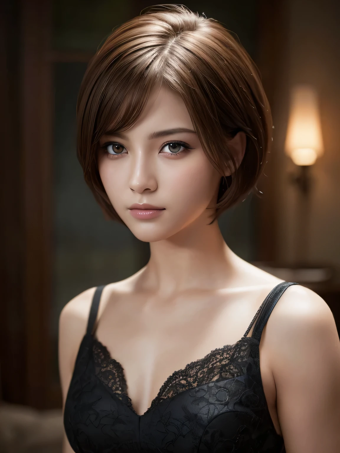 highest quality, Ultra-high resolution, (Realistic: 1.4), beautiful Eyes, Super beautiful, Short Hair, beautiful, beautiful Soldier, Eyes that beckon, Mistress&#39;s point of view, Attractive look, Sexy smile, Perfect Style, Perfect balance, Detailed skin, Mischievous Gaze