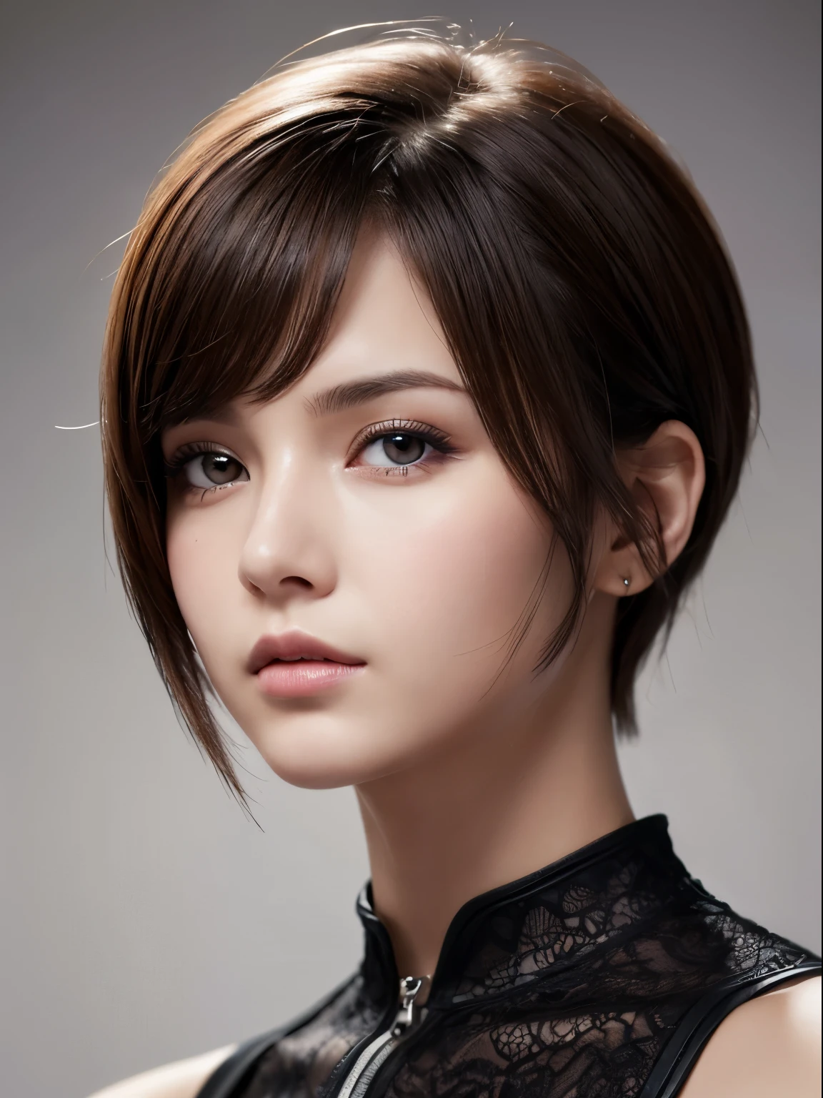 highest quality, Ultra-high resolution, (Realistic: 1.4), beautiful Eyes, Super beautiful, Short Hair, beautiful, beautiful Soldier, Eyes that beckon, Mistress&#39;s point of view, Attractive look, Sexy smile, Perfect Style, Perfect balance, Detailed skin, Mischievous Gaze