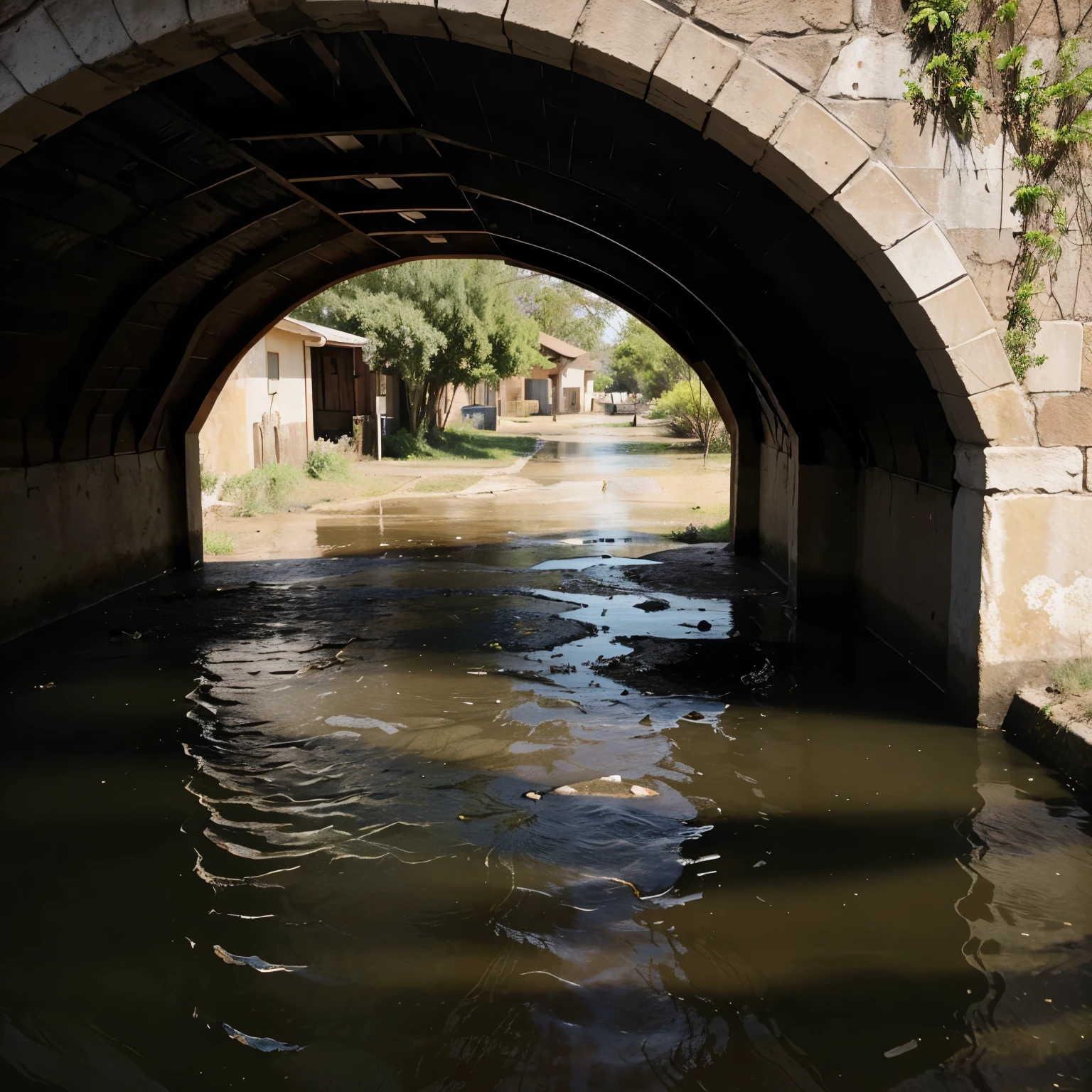 
"Don't!" said the other. "There is water here now, but if that dries up too, we won't be able to get out."